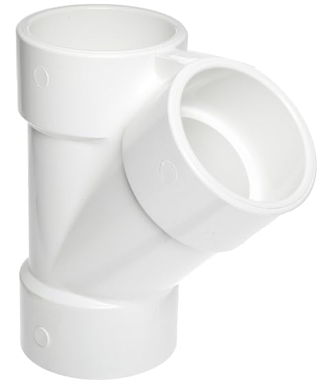 Spears 475 Series PVC Pipe Fitting, Wye, Schedule 40, 1/2" Socket