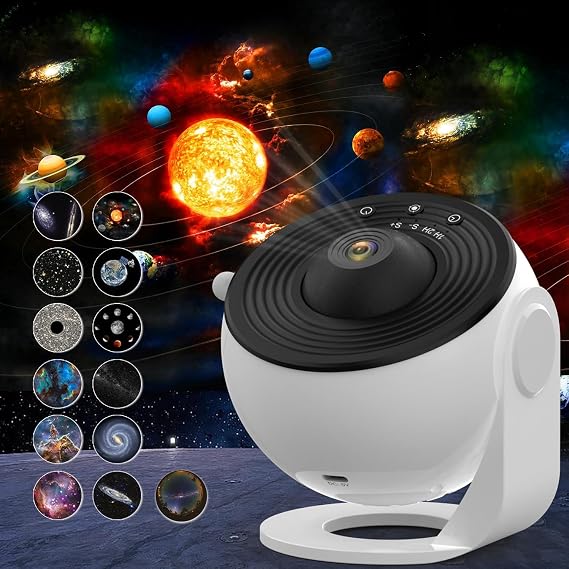 Yıldız Projektör, Yatak Odası için Planetaryum Projektör Galaxy Projektörü, 360 Derece Döndürme Galaxy Gece Lambası, 4K Değiştirilebilir 13 Galaxy Diskli Büyük Projeksiyon Alanı Çocuklar Yetişkinler