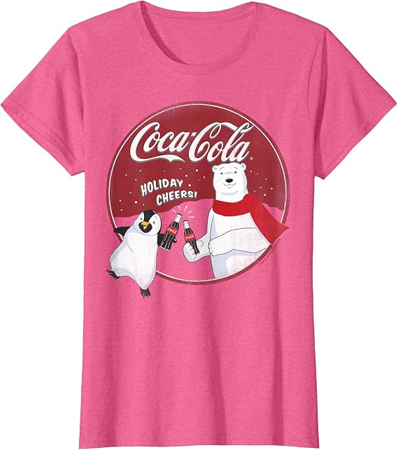 Coca-Cola Holiday Cheers Polar Bear Circle Logo T-Shirt