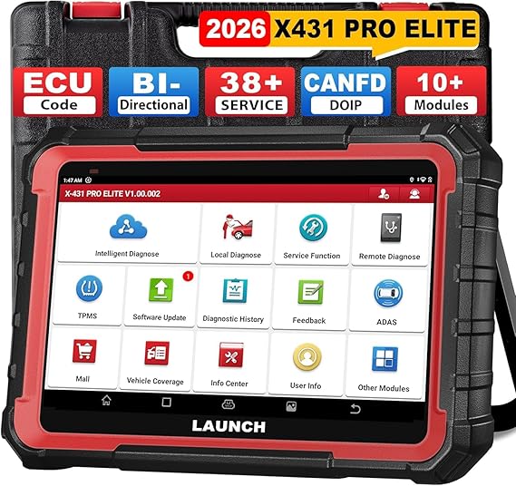 LAUNCH X431 PRO Elite Bidirectional OBD2 Scanner, CANFD/DOIP,ECU Coding