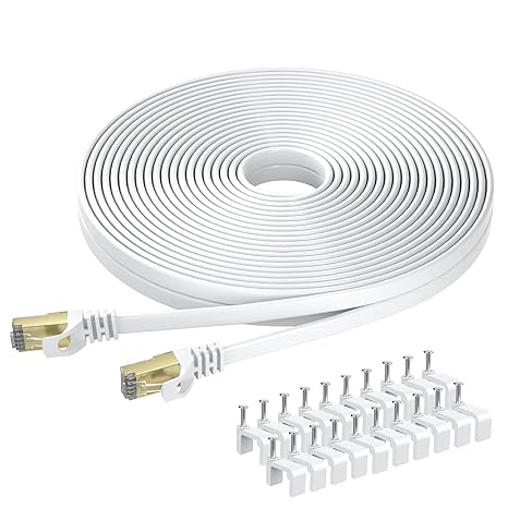 Cat7 Ethernet cable High-speed Gigabit RJ45 patch cable Internet flat band compatible with router modem PC laptop