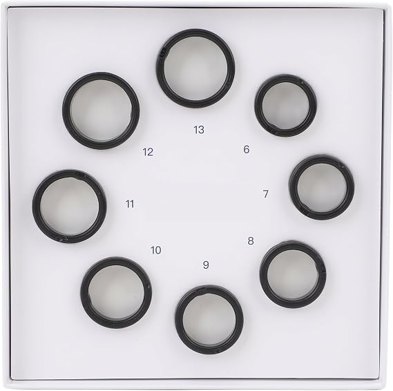 Smart Ring Sizing Kit 8 Pcs 6-13, Plastic Health Ring Model for AIZO Ring, Oura Ring and Other Rings, Choosing The Most Suitable Size