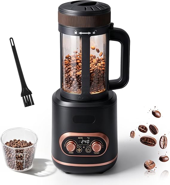YUCHENGTECH Coffee Roaster Machine 2200W Hot Air Coffee Roasters 300g