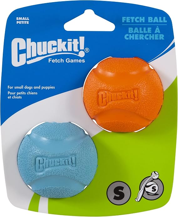 Chuckit! Fetch Ball 2-Piece Dog Play Ball (Small Size)