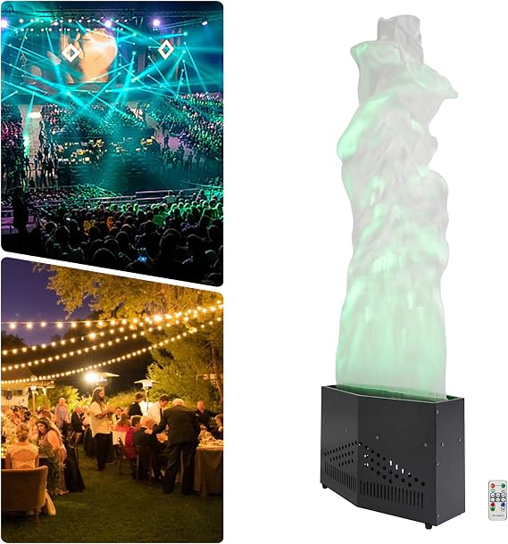 24 LED Fake Fire Flame Light 4.9ft DMX Artificial Fire Lamp Simulated Flame Lamp Effect Remote Control Electric Fake Campfire Lamp for Stage Halloween DJ Disco Party Lighting