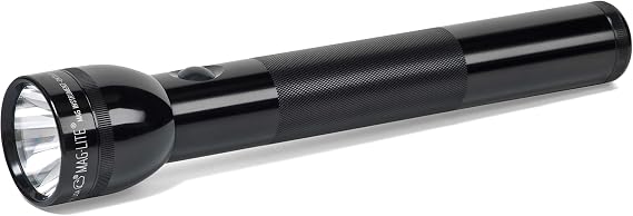 MagLite 3-Cell D Incandescent Flashlight Water-Resistant, Adjustable Beam, High-Intensity Krypton Bulb Black