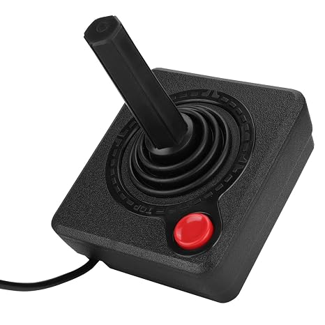 DOACT Spectrum Joystick Vintage USB Space Invaders 2600 retroatari Original gemstik Games Wired Pitfall Game Controller 9 pin Console Gold 50th Anniversary Edition 4 [video
