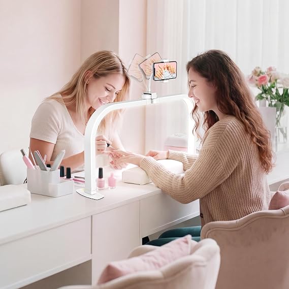 Half Moon Light for Nail Desk: LED 75cm Shadow Free 3 Mode Dimmable Light [Energy Class F]