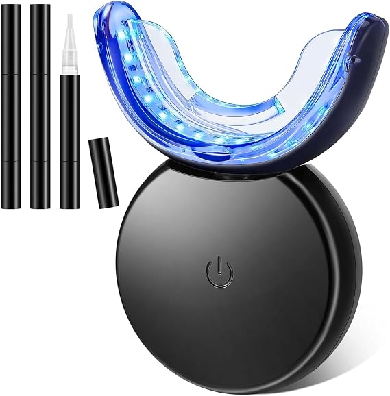 Led Işıklı Diş Beyazlatma Seti - Led Işıklı Beyazlatma, 15 Günde Etkili Sonuçlar, Uzun Şarj Ömrü, Yumuşak Silikon Başlık, Tüm Diş Lekelerinde Etkili Diş Beyazlatma Cihazı