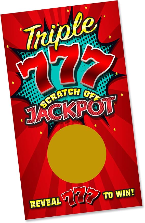 Triple 7 Jackpot Scratch Off - (30 Cards) Scratch Off Tickets, Scratch & Win