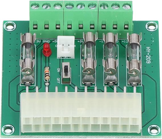 Eujgoov Power Supply Adapter Module ZJ-012 Board ATX Power Wiring Board for 24PIN 20PIN Computer Power