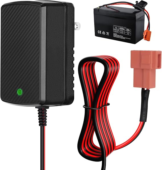 24v Battery Charger for Ride On Toys, for Power Wheels Red Square Plug