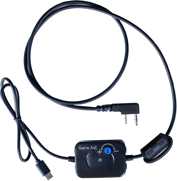 BTECH APRS-K1 PRO Multi-Function Audio Interface Cable - USB-C Universal TNC Adapter with Built-In Auto PTT & Audio I/O - Compatible with APRSpro, APRSDroid