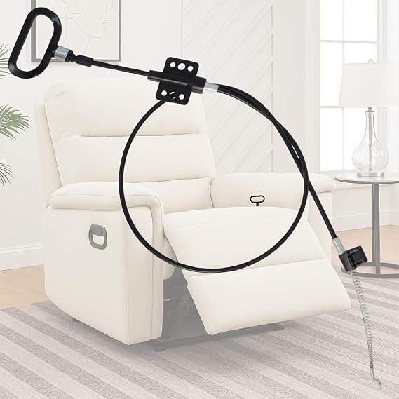 Podoy Recliner Cable Replacement 44.5", D-Ring Handle with S-Tip Hook