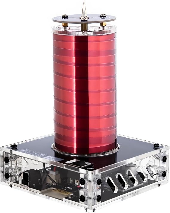 Joytech Music Tesla Coil Acrylic Base Shell Arc Plasma Loudspeaker Wireless Transmission Experiment Desktop Toy Model XX01