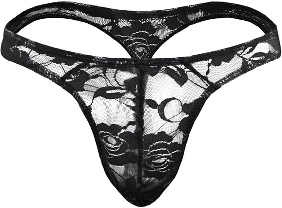 Men's Sexy Lace G-String Underwear Seamless Transparent Thong