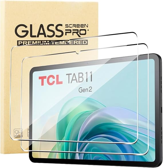 KUSINHOKA Screen Protector for TCL Tab 11 Gen2 10.95 Inch, [2 Pack] Tempered Glass Film Anti-Scratch, High Hardness, Bubble-Free, HD Clear Tempered Glass Tablet Protector