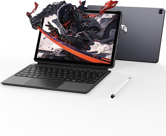 AE86 10.1" Touchscreen Tablet PC/Mini Computer with Keyboard & Pen, 12GB RAM 256GB SSD, Core m3 up to 3.4GHz, Win 11 Pro, Office 2024, USB-C, Micro HDMI, BT 5.0, WiFi 5 Space Gray