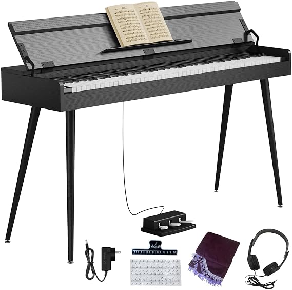 Digital Piano 88 Key Weighted Keyboard Full-Size Desk Electric Piano