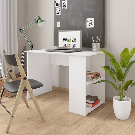 ZEYUAN Desk Computer Table Desk Escritorio Pequeno para Dormitorio Student Desk Mesas Writing Table Work Tables Small Desk Organization White 43.3"x23.6"x28.7" Engineered Wood