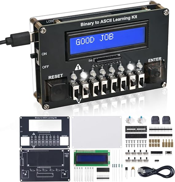 PEMENOL DIY Binary ASCII Code Transmitter Soldering Practice Kit