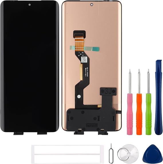 New P-OLED Display Compatible with Moto Edge 50 Pro [6.7"] Touch Screen Digitizer Assembly Replacement with Upgraded Repair Tools Kit-Black