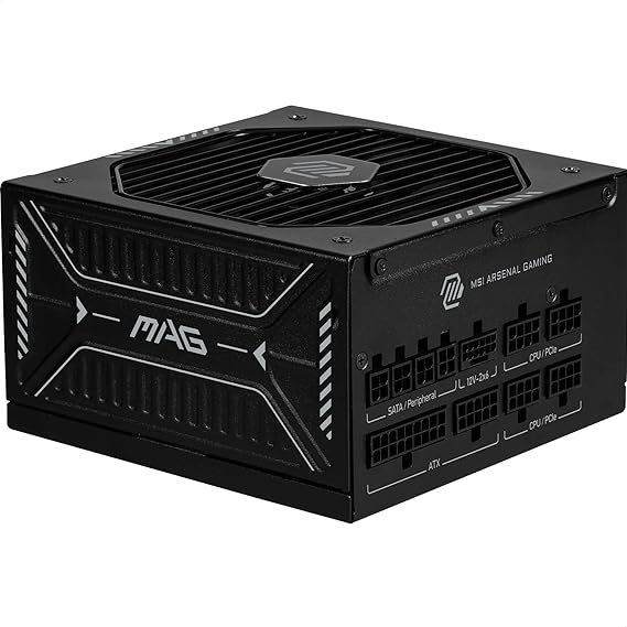 MSI MAG A850GLS PCIE5 Siyah 850W 80+ Gold Full Modüler Power Supply