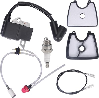 Leaf Blower Ignition Coil Module for HUSQ 125B 125BX 125BVX Replace 545108101 5451 08 101 5451-08-101 585836101 300953003 300953001 984883001 984882001 with Spark Plug Fuel Line Air Filter Kit