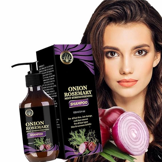 Biotin, Rosemary and Onion Shampoo and Conditioner Set for Stronger, 2024 Onion Shampoo for Hair Growth, Smoother,Thicker and Longer Hair, Better for Hair Loss and Thinning 2PCS