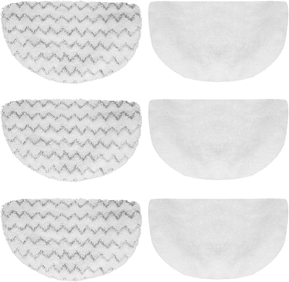 6 Pack Replacement Steam Mop Pads for Bissell Powerfresh Steam Mop 1940 | 1440 1544 1806 2075 Series, Model 19402 19404 19408 19409 1940a 1940f 1940q 1940t 1940w B0006 B0017,Washable Cleaning Pad