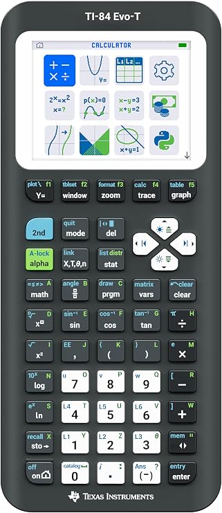 Texas Instruments TI-84 Evo-T Graphics Calculator, Black, Model 2026