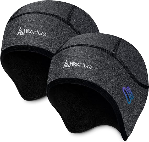 Hikenture Skull Cap Helmet Liner with Glasses Holes, Winter Cycling Cap