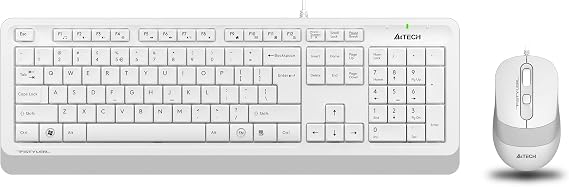 A4Tech F1010 Q USB Türkçe FN-Multimedya Klavye+Optik 1600DPI Beyaz Mouse Set