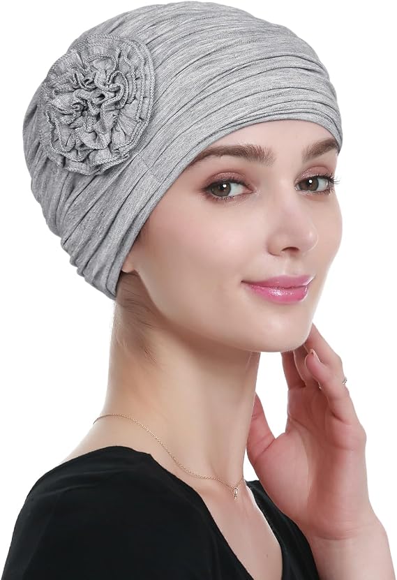 Alnorm Flower Design Chemo Hair Loss Caps Cancer Headwear for Women
