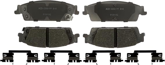 ACDelco Silver Rear Brake Pad Set 14D1707CHF1 | GM 19386946 Ceramic Rear Brake Pads for Select Cadillac Escalade, Chevy Silverado, Tahoe, Chevrolet Suburban, GMC Sierra, Yukon, and more