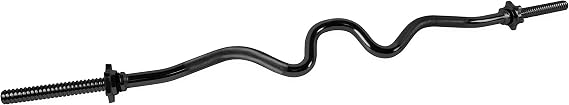 CAP Barbell 48 Regular Threaded Solid Super Curl Bar, Black