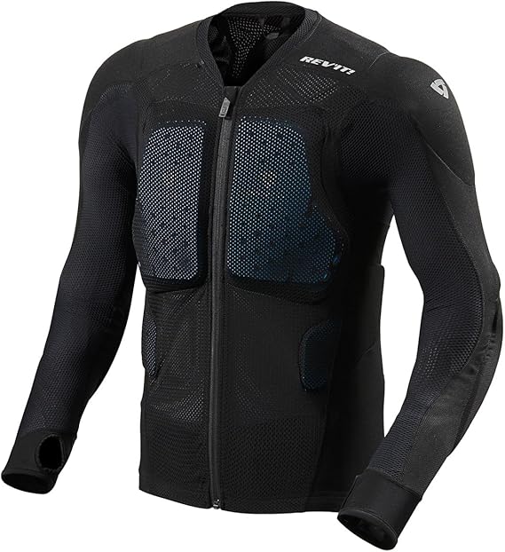 REV'IT! Men's Proteus Adventure Off-Road Motorcycle Protector Jacket (Black - Small)