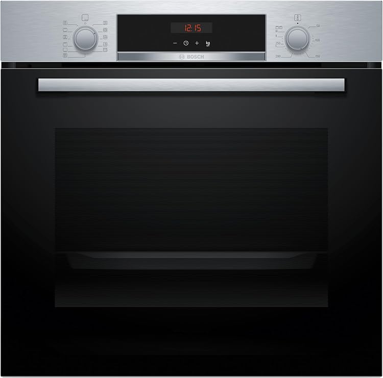 Bosch, Multifunction Oven, Series 4, Pyrolytic, Steel, HBA574ES3 [Energy Class A+]