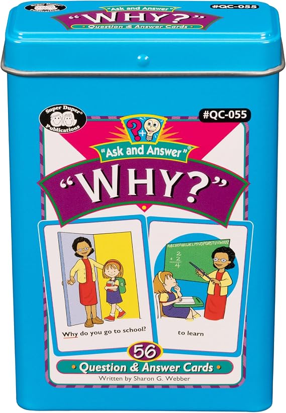 Super Duper Publications | Ask and Answer Why Questions Fun Deck | Communication and Language Processing Skills Flash Cards | Educational Learning Materials for Children