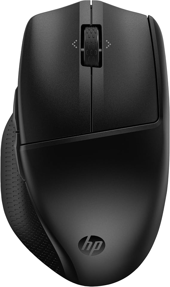 HP 480 Comfort Bluetooth Mouse | Connect up to 3 Devices | 6 Programmable Buttons | 4D Scroll Wheel | Ergonomic | 4000 DPI | Soft Side Grips | Quiet Clicks | Windows 10, 11 and macOS | Black