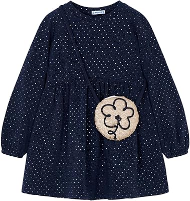 Mayoral Fleece Dress for Girls Navy