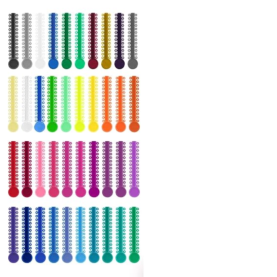 XUX Orthodontic Ligature Ties Braces 1040 Pcs,Ortho Braces Color Bands Ligature Ties Elastomeric O-Rings for Braces