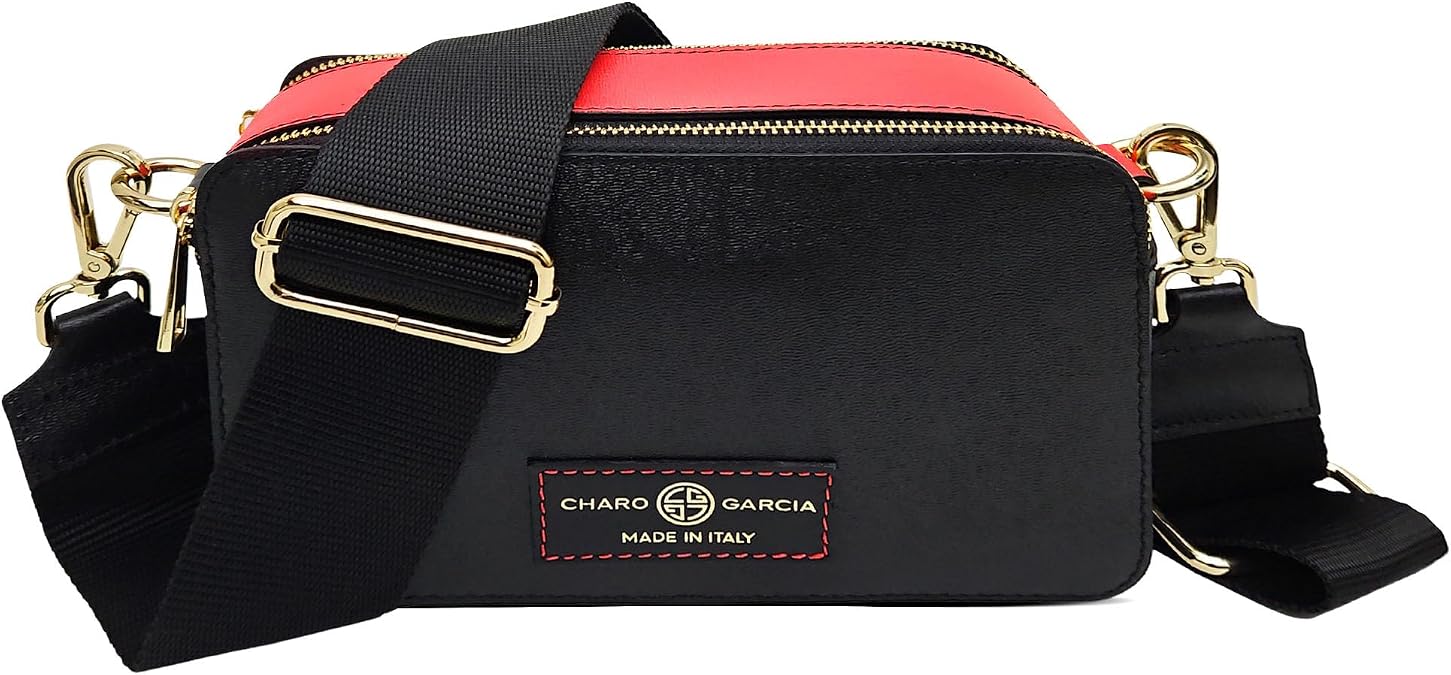 CHARO GARCIA Crossbody Bags for Women - Italian Cecilia Leather Purse - Festive Casual Outgoing Sling Bags