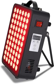 Red Light Therapy for Body &amp; Face, 660nm 850nm Infrared Light Therapy Panel for Skin,Muscles Recovery Portable LED Light Therapy Device with Stand,60 LED Beads