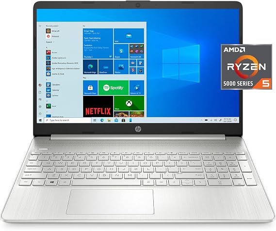 HP 2024 15-EF200 15.6 FHD IPS Laptop 6-Core AMD Ryzen 5 5500U AMD Radeon Graphics 64GB DDR4 4TB NVMe SSD USB-C WiFi AC BT Webcam HDMI1.4 Windows 10 Home w/RE USB