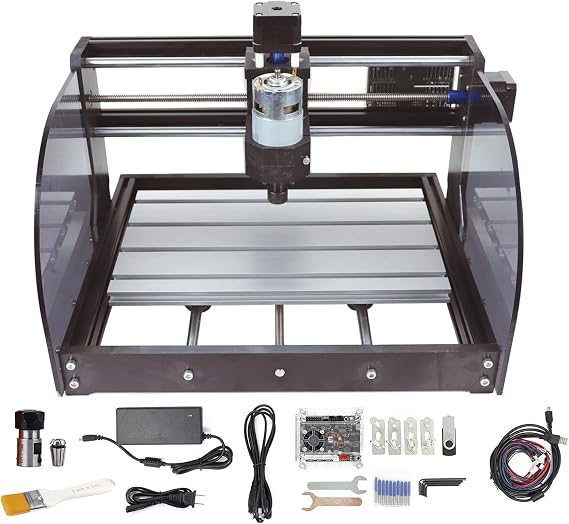 RATTMMOTOR 3 Axis GRBL CNC-3018-PRO MAX DIY Mini CNC Router Machine Kit | CNC Wood Router Machine Engraver Milling Cutting Machine Working Area 300x180x45mm for Plastic/Wood/Acrylic/PVC/PCB
