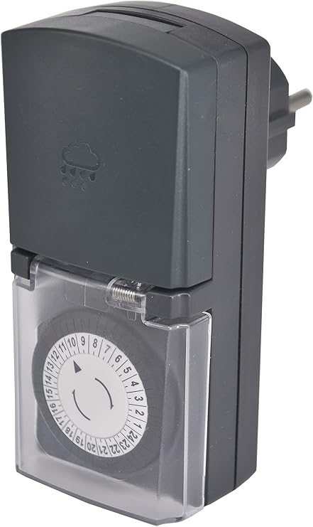 Electraline 59502 PROGRAMMER Daily Timer for Outdoor Use IP44, white
