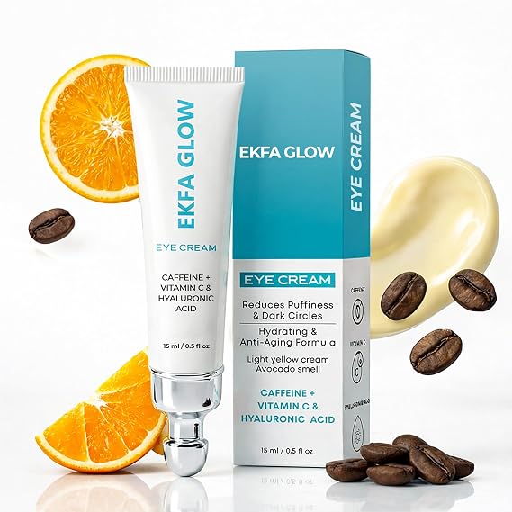 Caffeine Eye Cream for Dark Circles & Puffiness Vitamin C