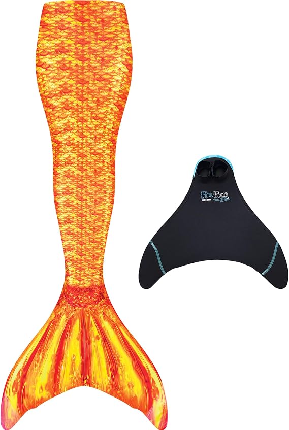 Fin Fun Mermaid Tail with Monofin for Swimming, Women & Teens