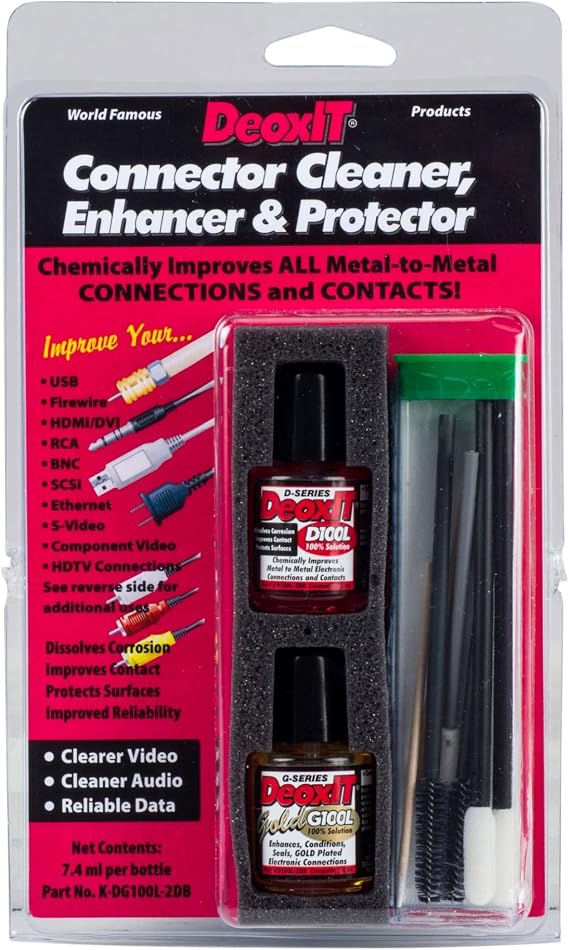 CAIG LABORATORIES DeoxIT Gold Audio/Video/Data Connector Cleaner, Enhancer & Protector Kit